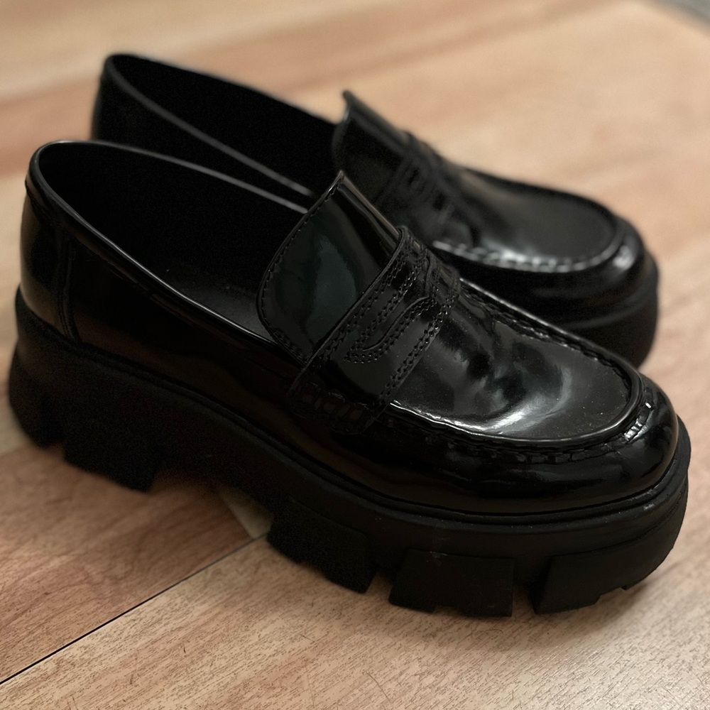 ALDO Black Chunky Loafers